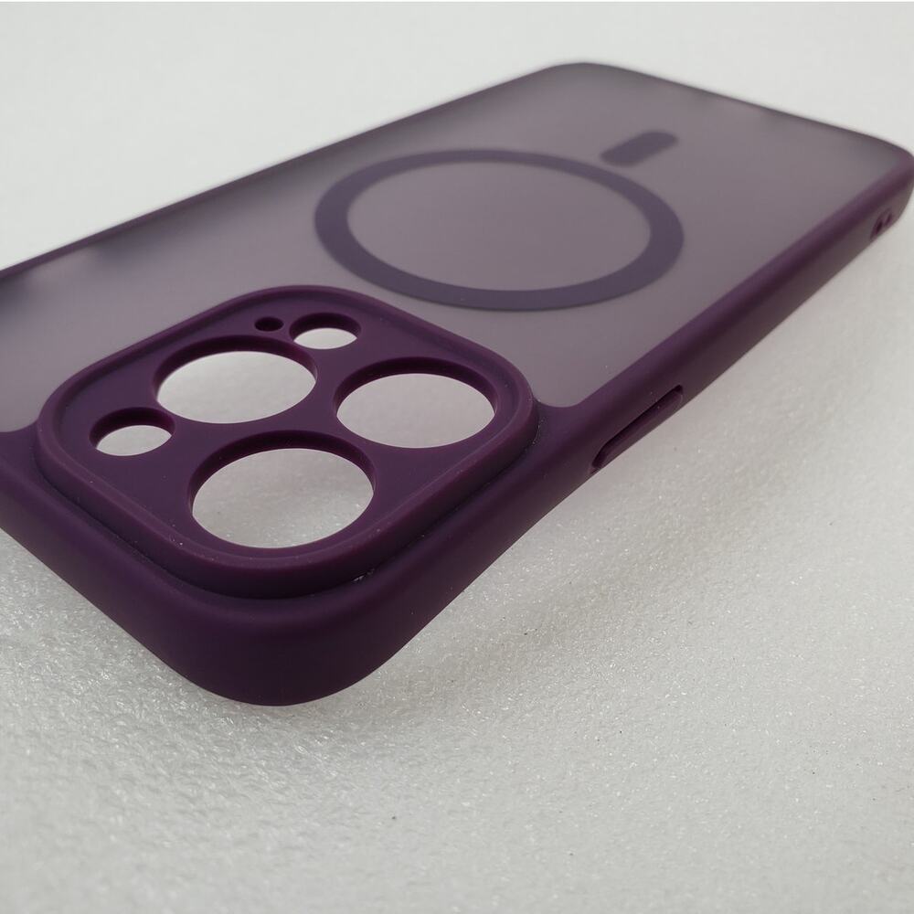 FNTCASE Magnetic Matte Case for iPhone 14 Pro Max (Purple)